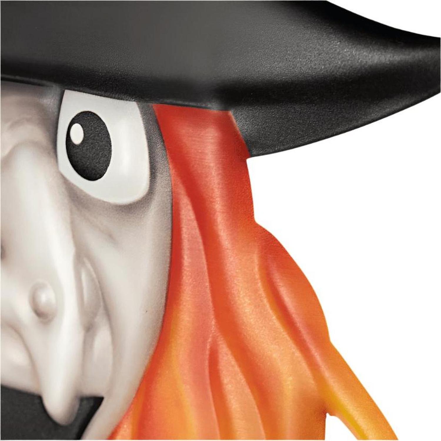 12" Metal Embossed Sign: Witch Head (Grey)