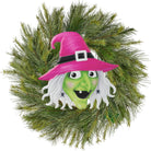 Shop For 12" Metal Embossed Sign: Witch Head (Pink)