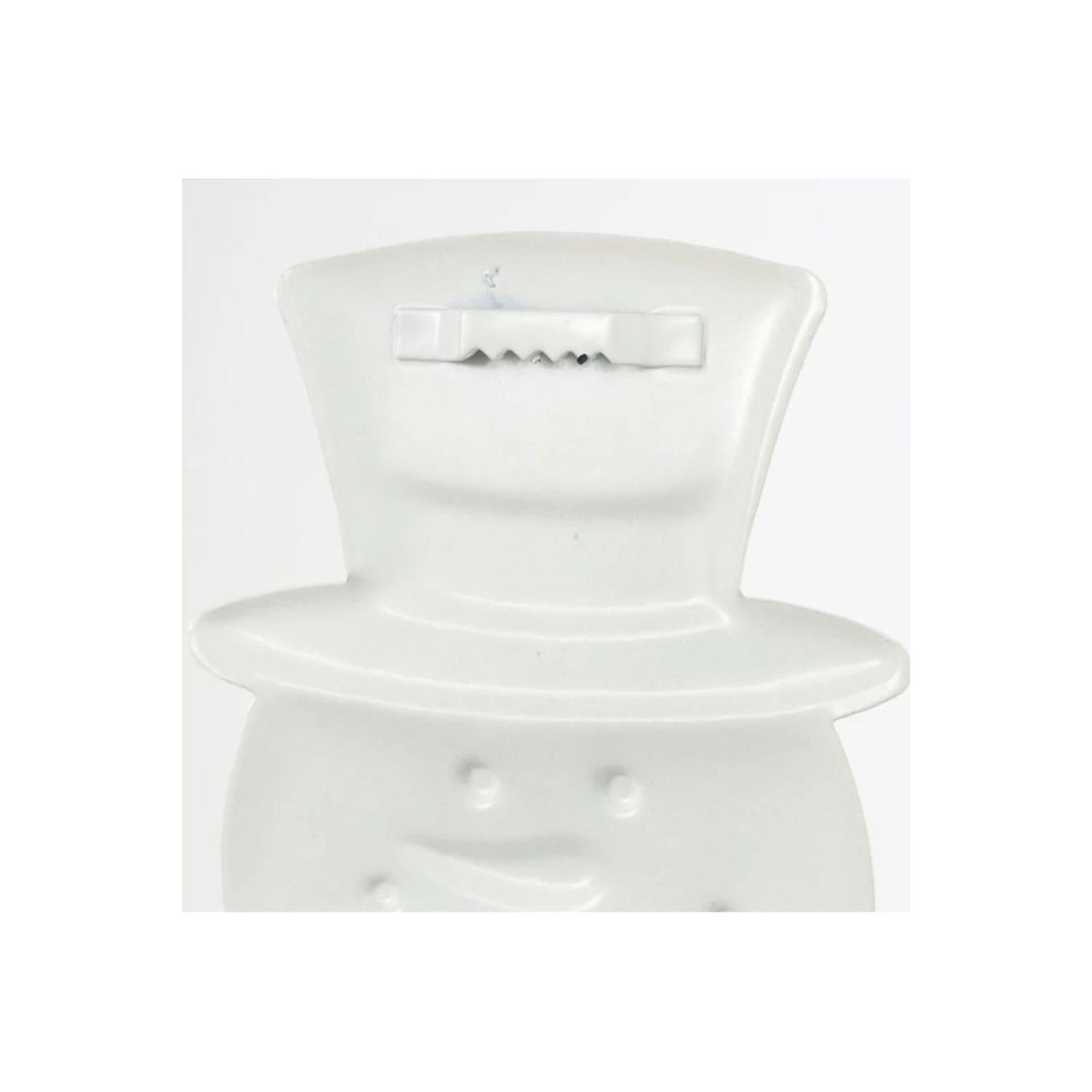 Shop For 12" Metal Embossed Snowman Cookie: Pink/Blue