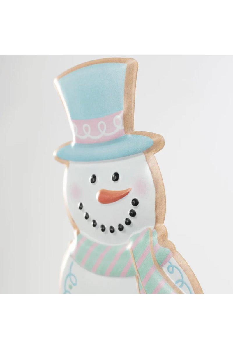 Shop For 12" Metal Embossed Snowman Cookie: Pink/Blue