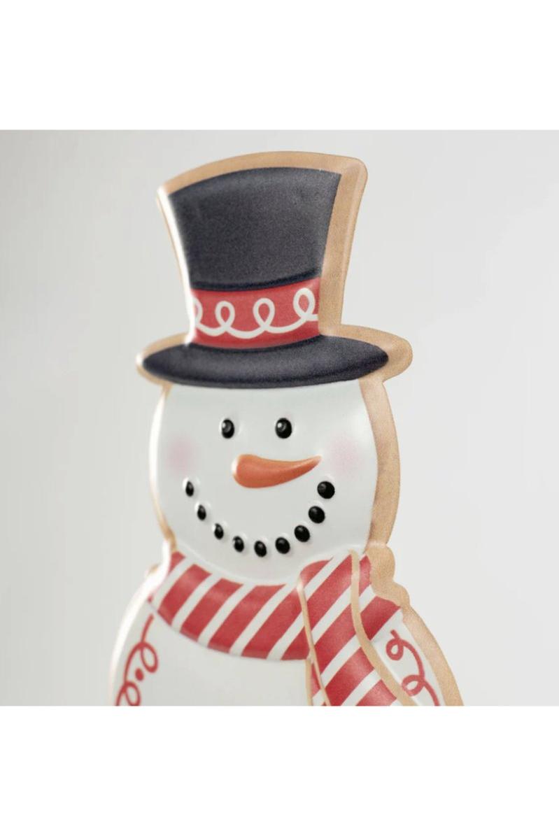 Shop For 12" Metal Embossed Snowman Cookie: Red/White