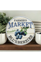 Shop For 12" Metal Farmer's Market Sign: Blueberries MD0336