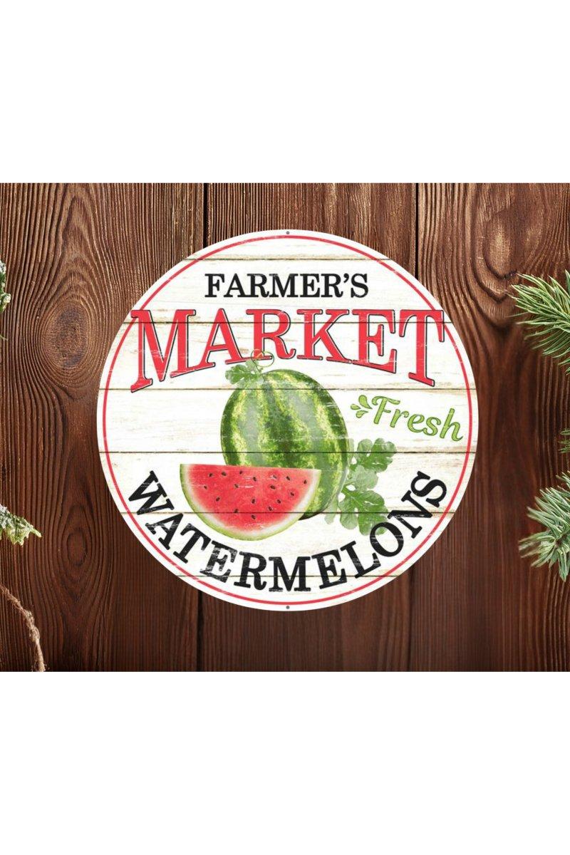 Shop For 12" Metal Farmer's Market Sign: Watermelons