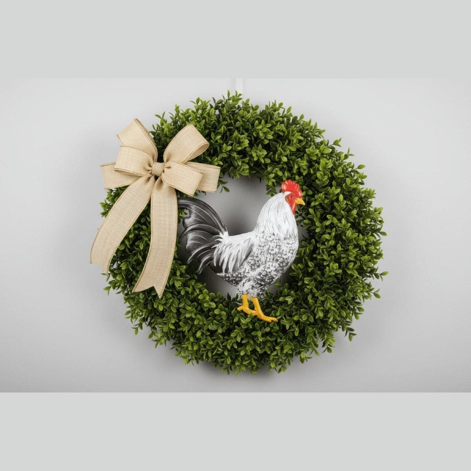 Shop For 12" Metal Rooster Hanger: Black/White