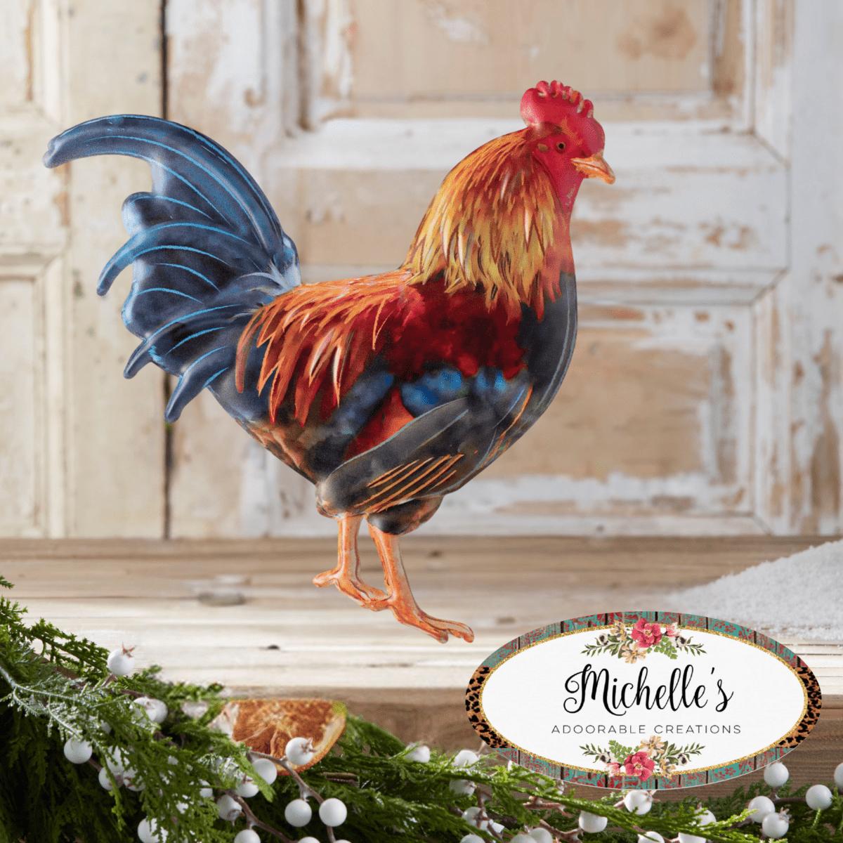 Shop For 12" Metal Rooster Hanger: Multi Color