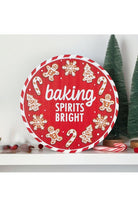 Shop For 12" Metal Round Sign: Baking Spirits Bright