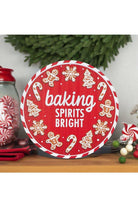 Shop For 12" Metal Round Sign: Baking Spirits Bright