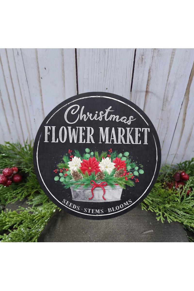 Shop For 12" Metal Round Sign: Christmas Market