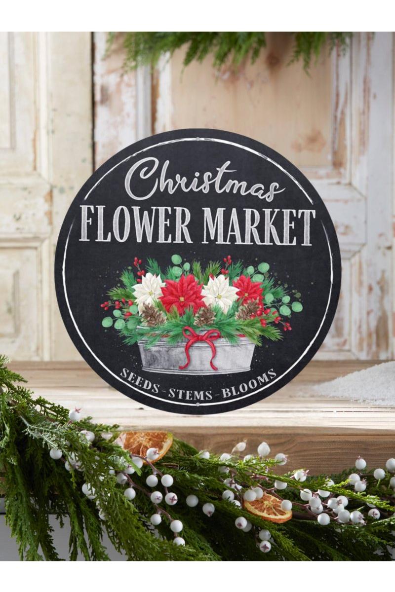 Shop For 12" Metal Round Sign: Christmas Market