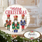 Shop For 12" Metal Round Sign: Dark Nutcracker Merry Christmas