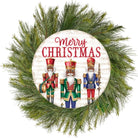 Shop For 12" Metal Round Sign: Dark Nutcracker Merry Christmas