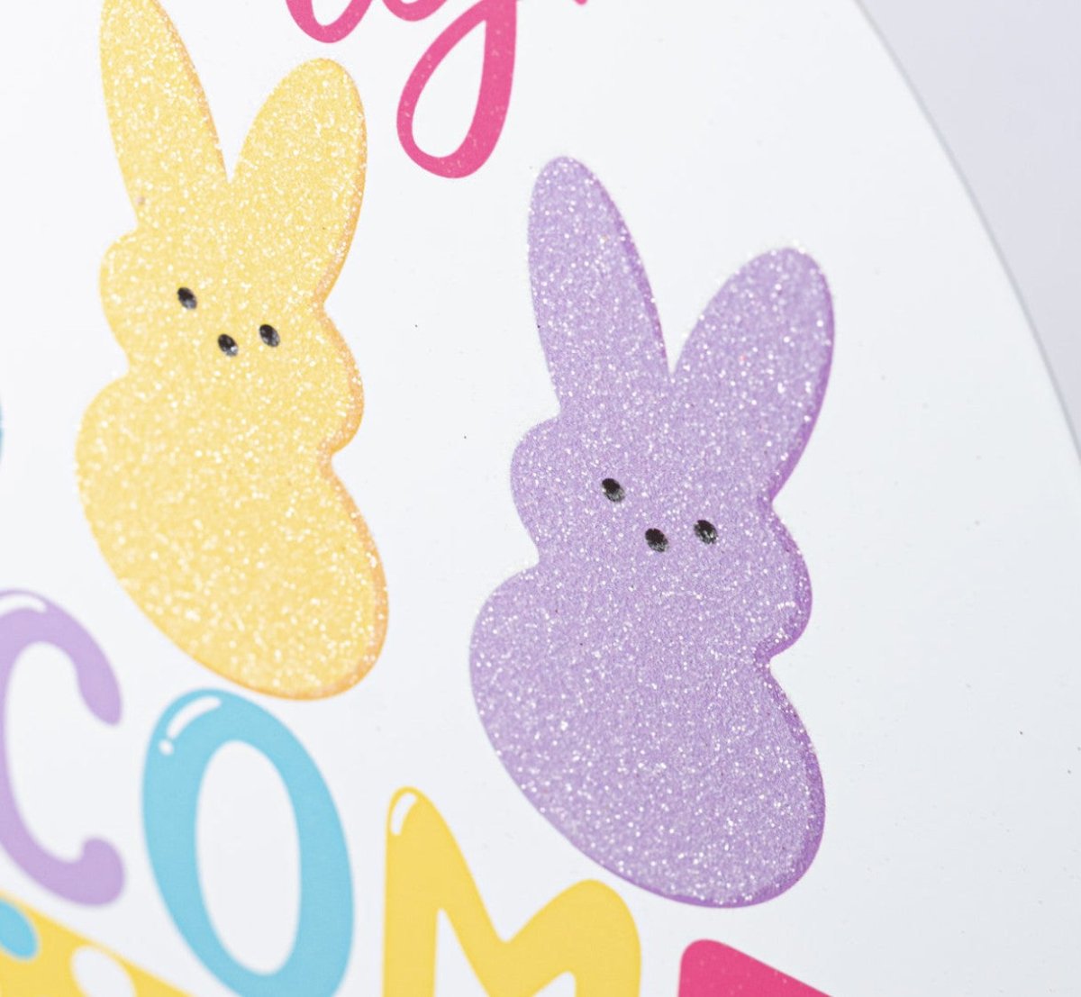 Shop For 12" Metal Round Sign: Glitter Every Bunny Welcome