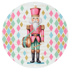 Shop For 12" Metal Round Sign: Glitter Pastel Nutcracker
