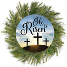 Shop For 12" Metal Round Sign: He Is Risen