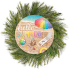 Shop For 12" Metal Round Sign: Hello Summer Beach