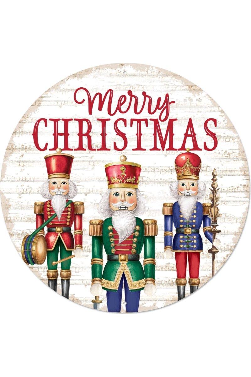 Shop For 12" Metal Round Sign: Nutcracker Merry Christmas