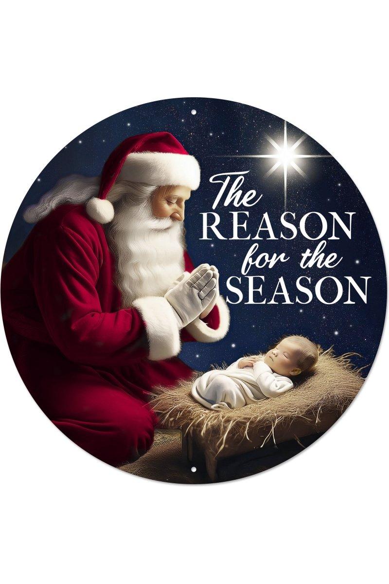 Shop For 12" Metal Round Sign: Reason For The Season