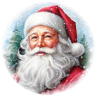 Shop For 12" Metal Round Sign: Santa Portrait