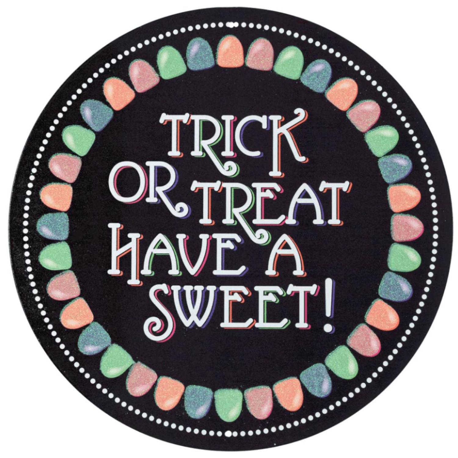 12" Metal Sign: Glitter Trick or Treat Gumdrops