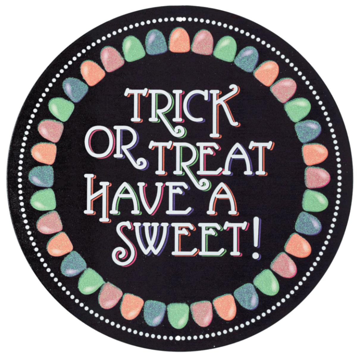 Shop For 12" Metal Sign: Glitter Trick or Treat Gumdrops