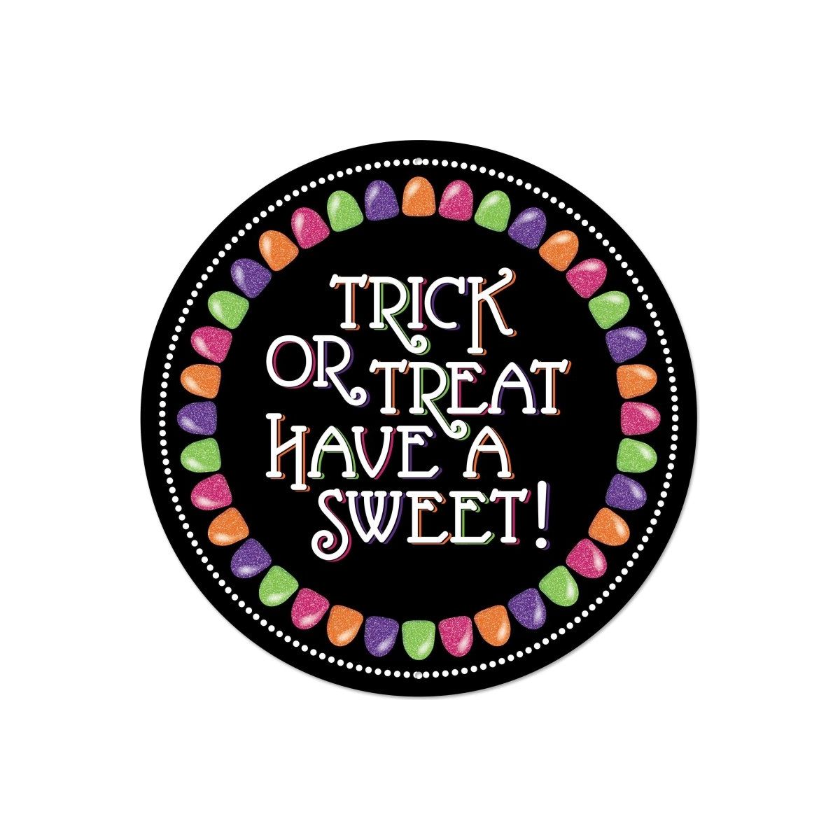Shop For 12" Metal Sign: Glitter Trick or Treat Gumdrops