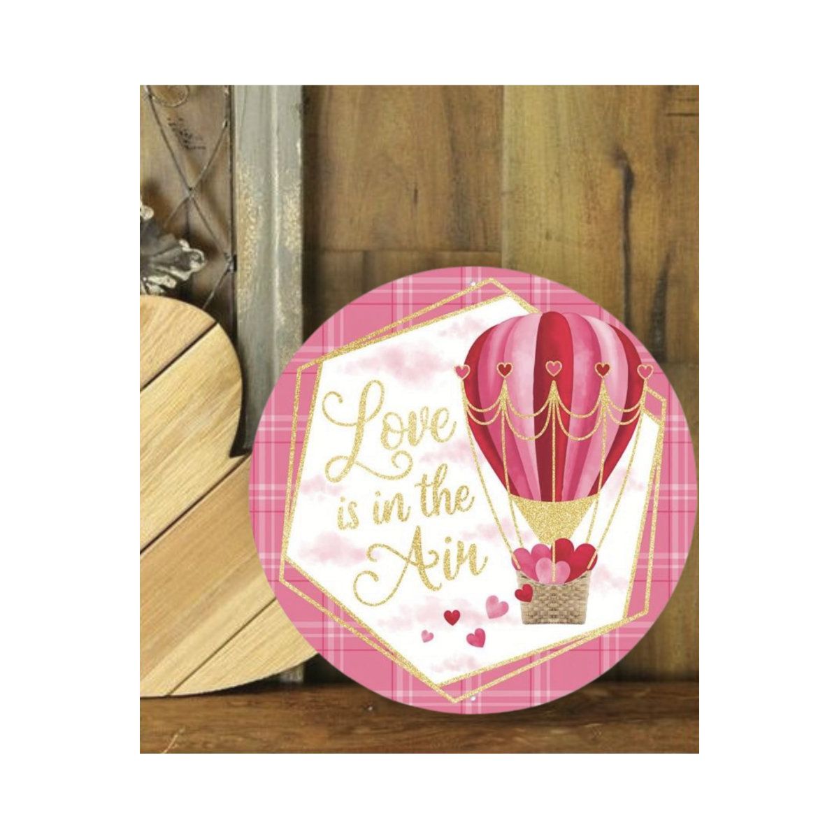 Shop For 12" Metal Sign: Love Is In The Air