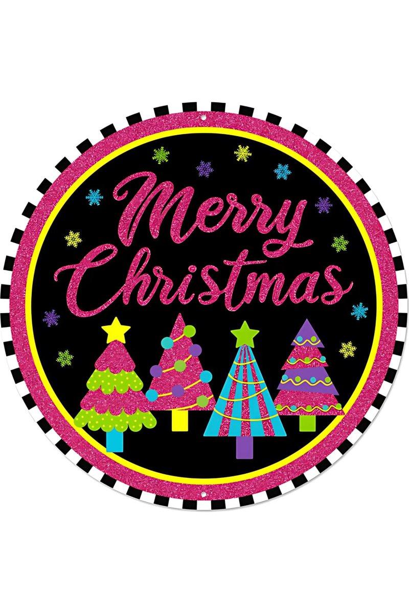 Shop For 12" Metal Sign: Merry Bright Christmas