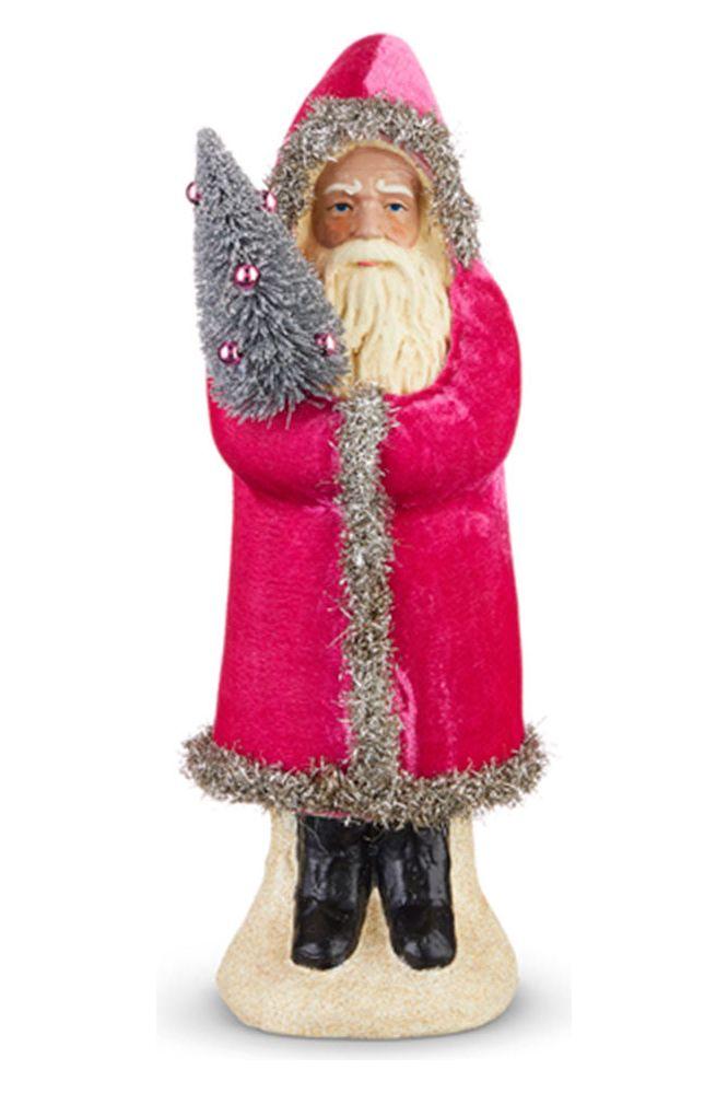 Shop For 12" Pink Velvet Belsnickel Santa Figure