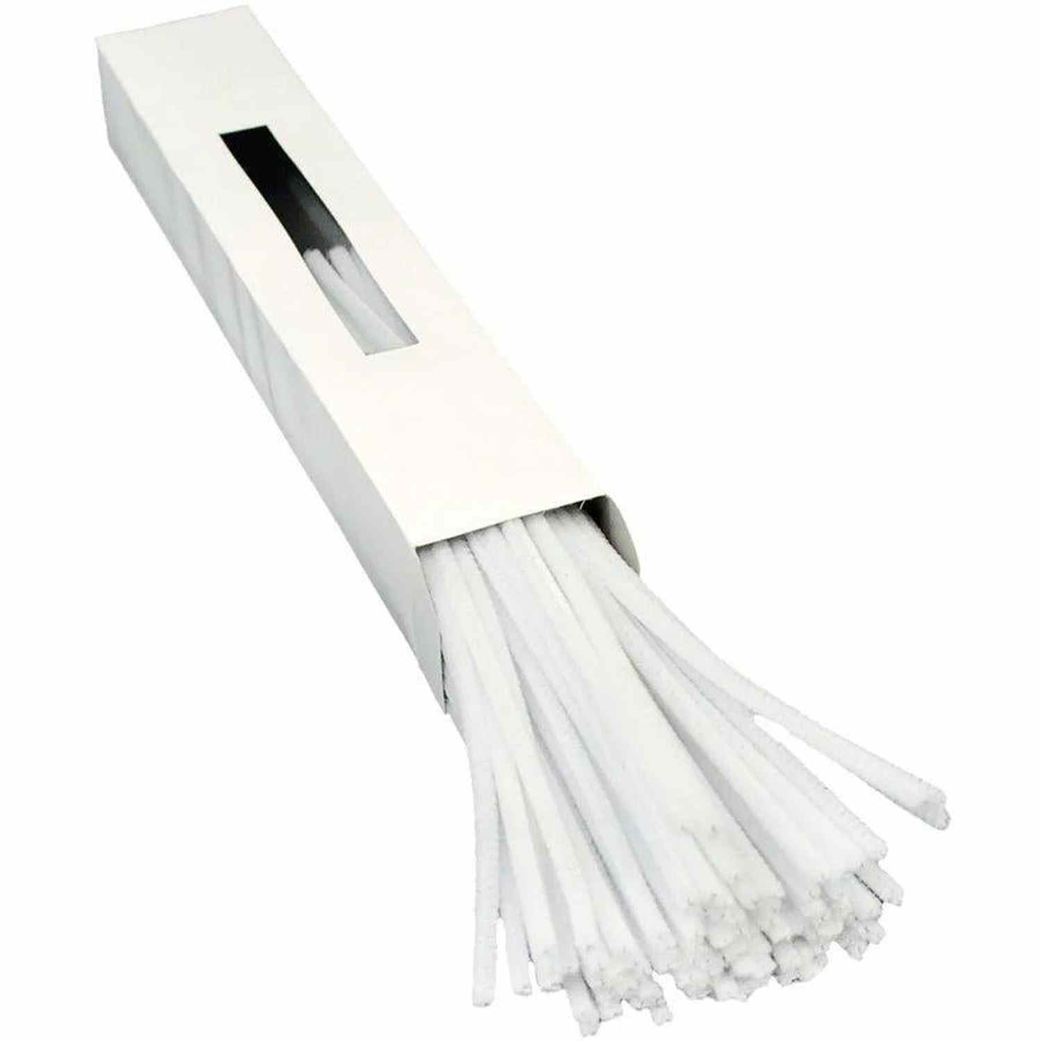 Shop For 12" Pipe Cleaner Stems: 6mm Chenille White