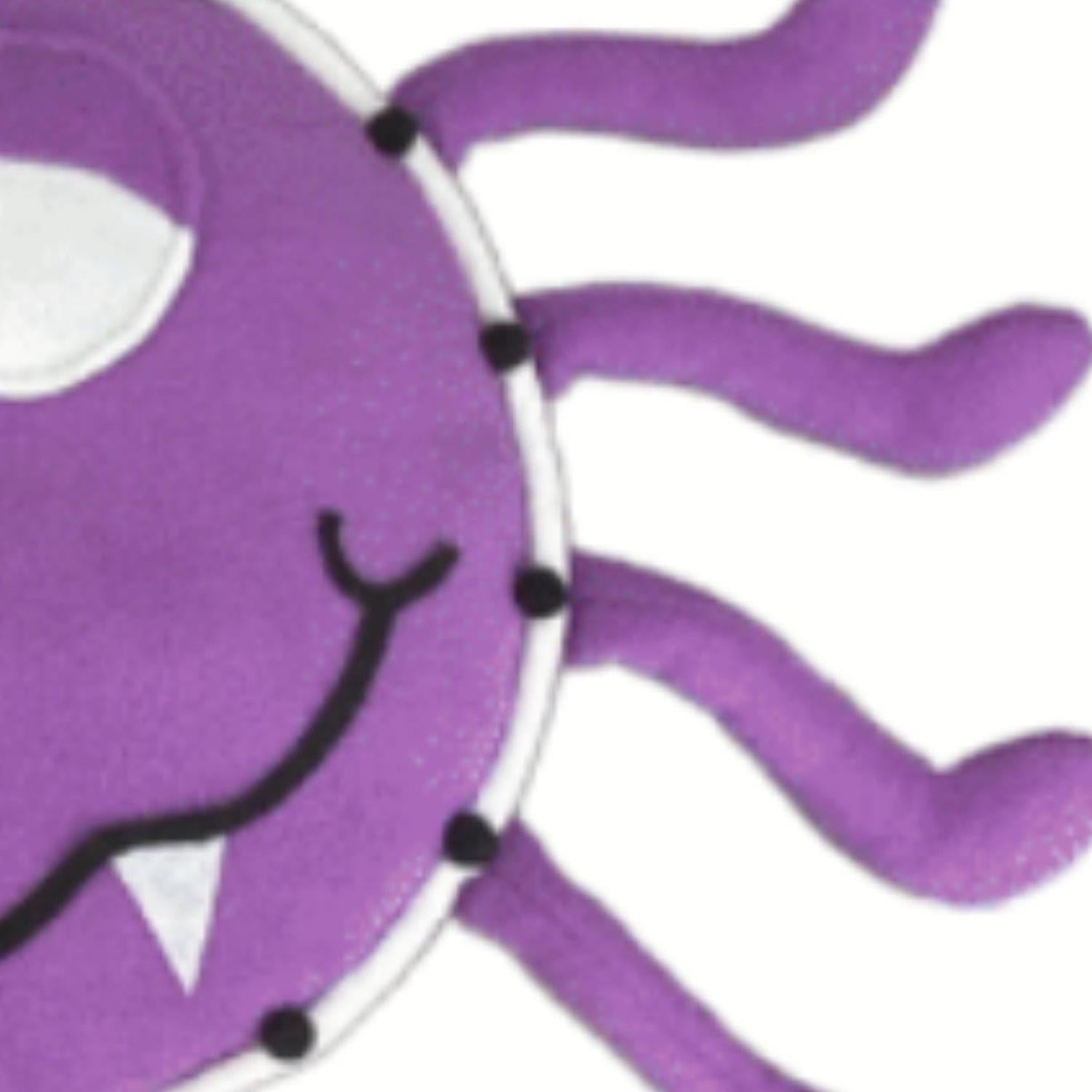 12" Plush Spider Wreath Accent: Purple