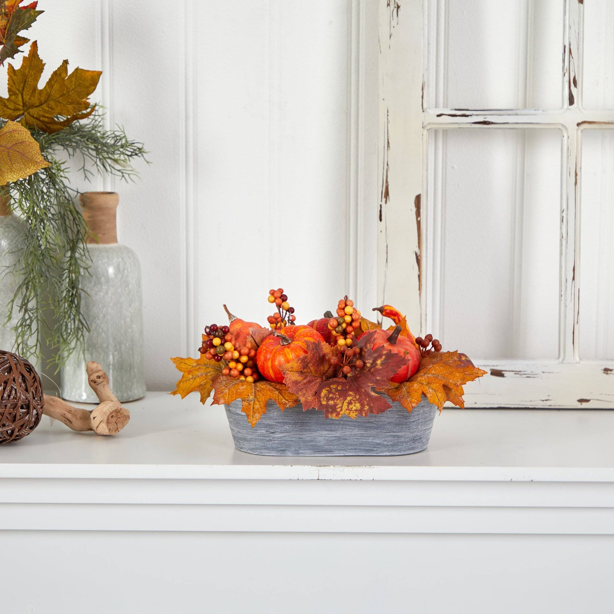 Shop For 12” Pumpkin and Berries Autumn Artificial Arrangement