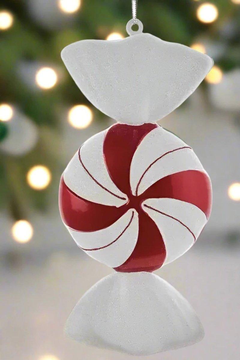 Shop For 12" Red and White Peppermint Candy Ornament