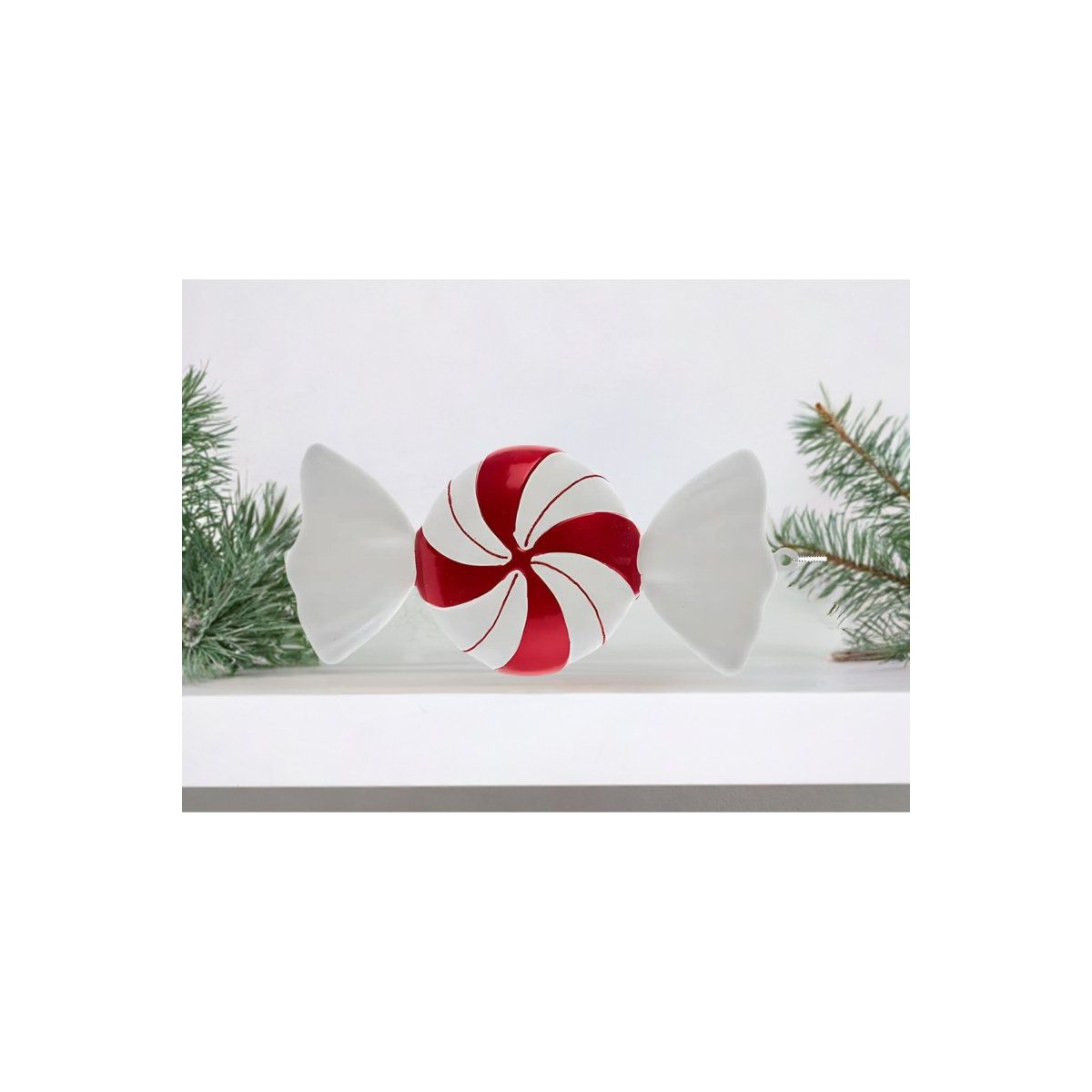 Shop For 12" Red and White Peppermint Candy Ornament