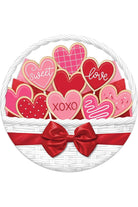 Shop For 12" Round Metal Sign: Basket Valentine Cookies