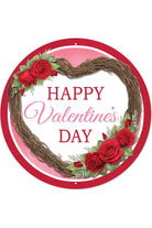 Shop For 12" Round Metal Sign: Happy Valentine's Day