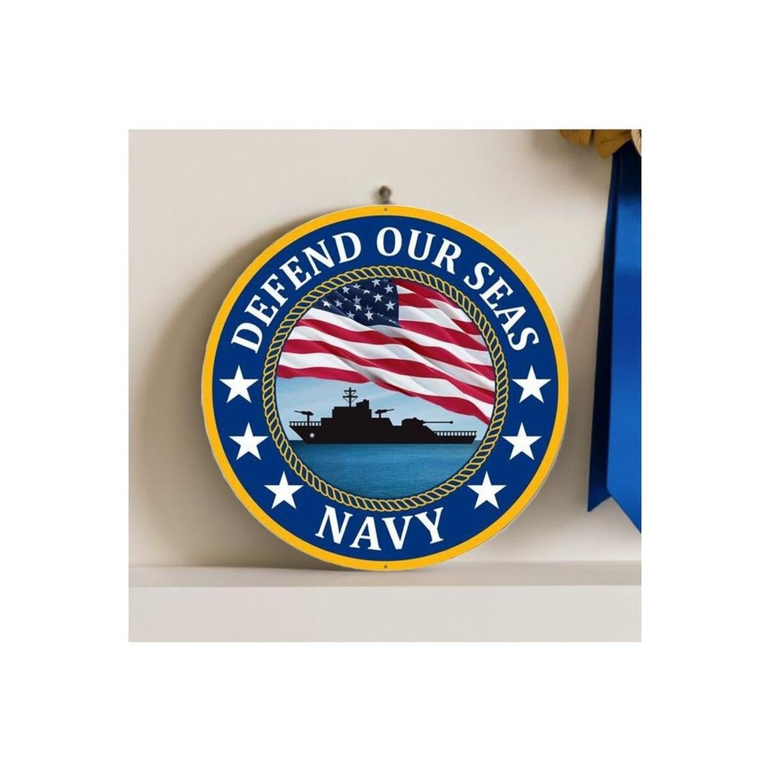 Shop For 12" Round Military Sign: Navy at Michelle's aDOORable Creations