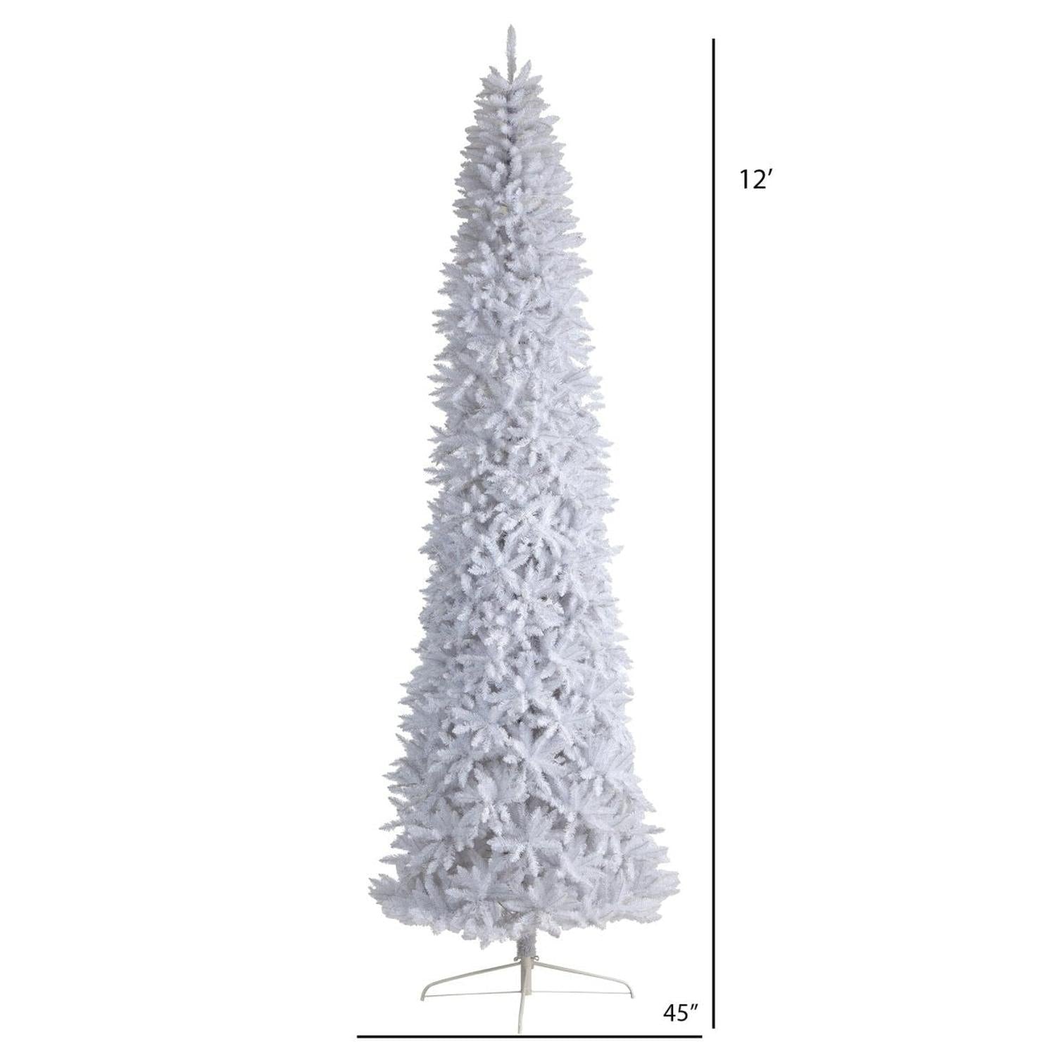Shop For 12’ Slim White Artificial Christmas Tree