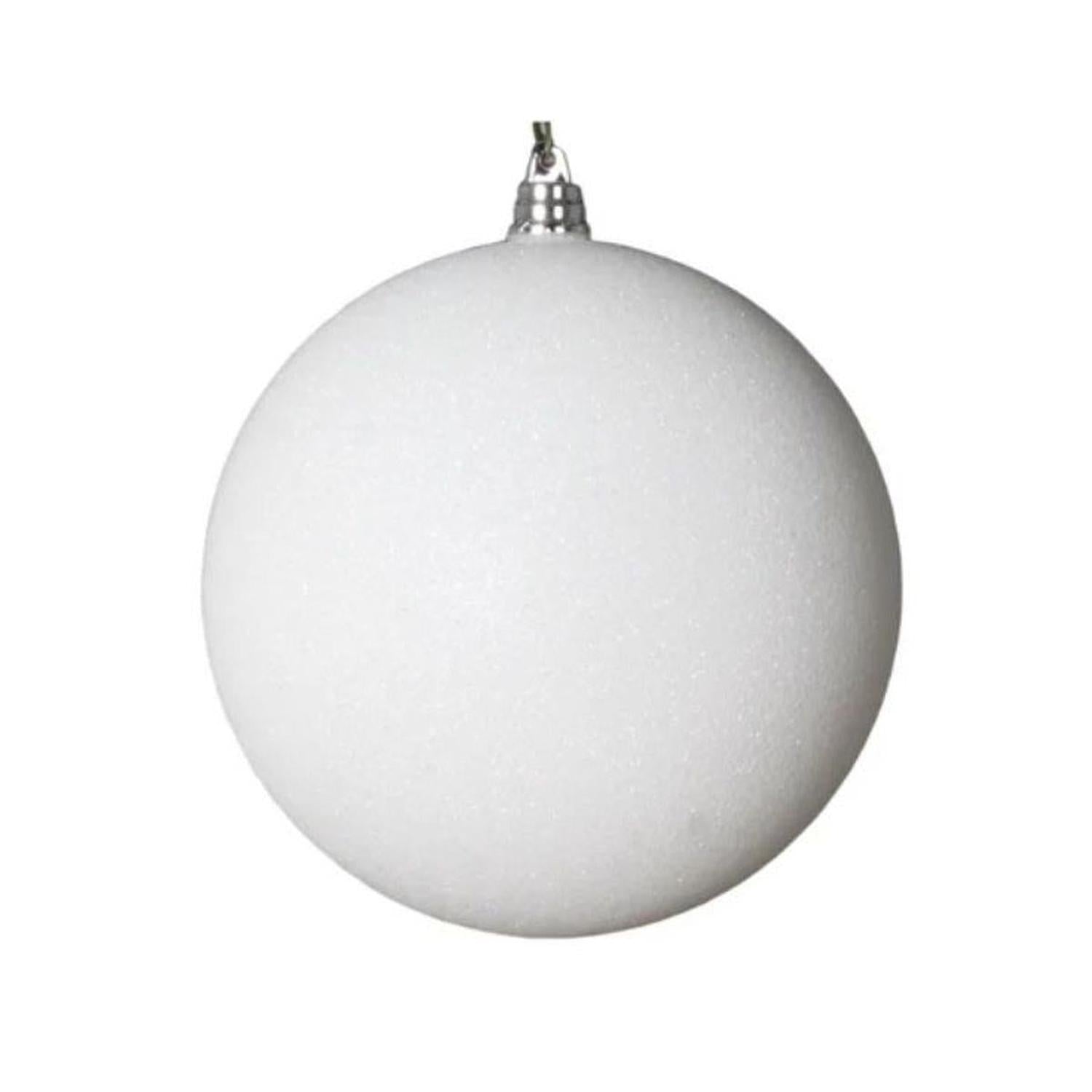 12" White Shiny Ball Ornament