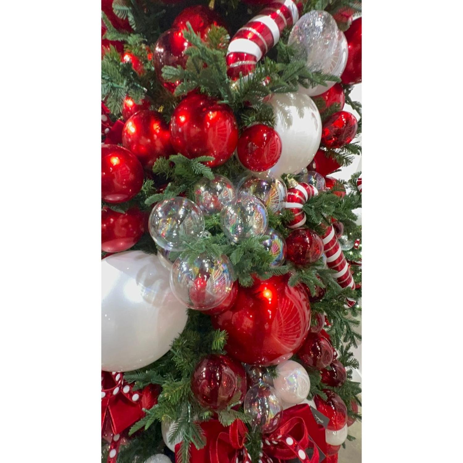 12" White Shiny Ball Ornament