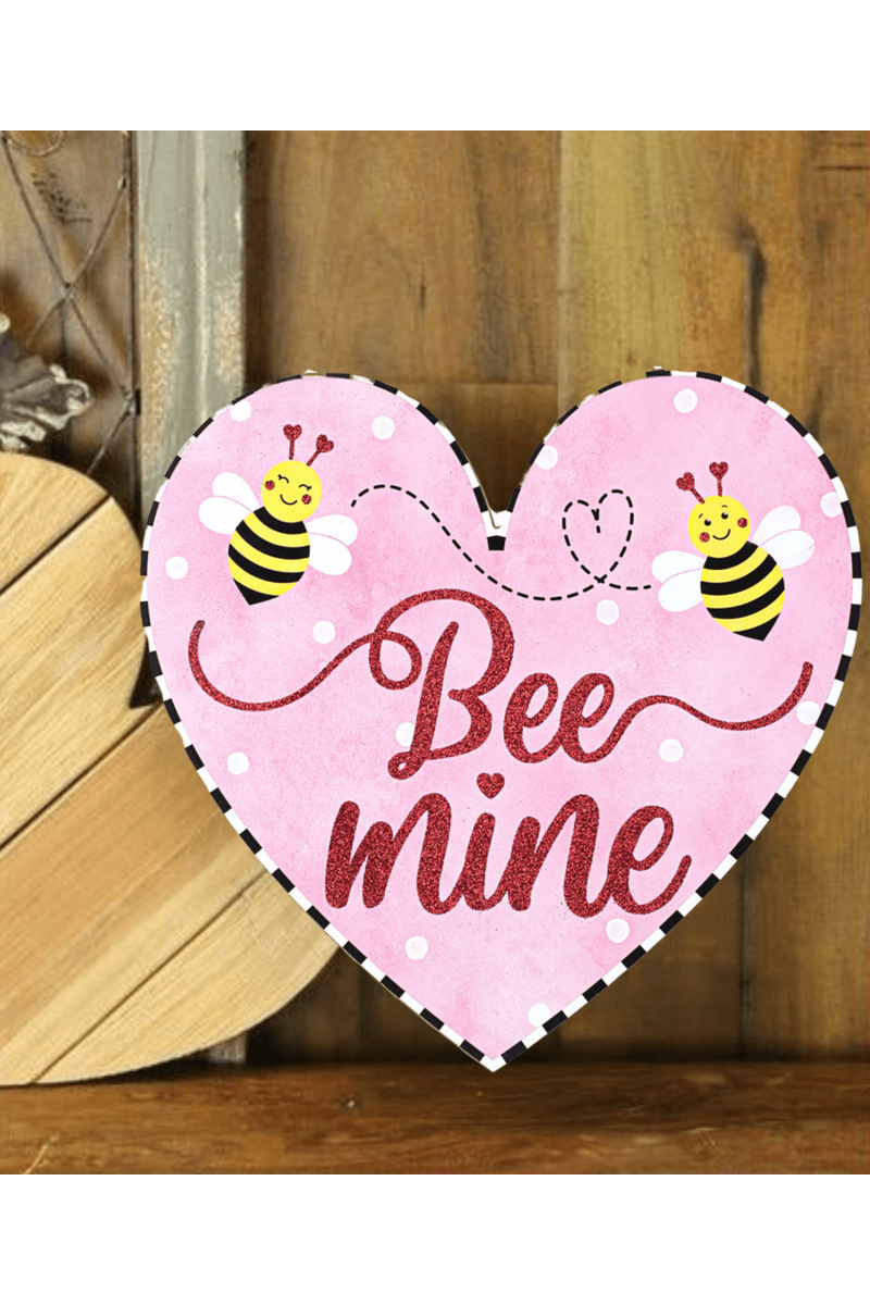 Shop For 12" Wood Heart Hanger Sign: Bee Mine