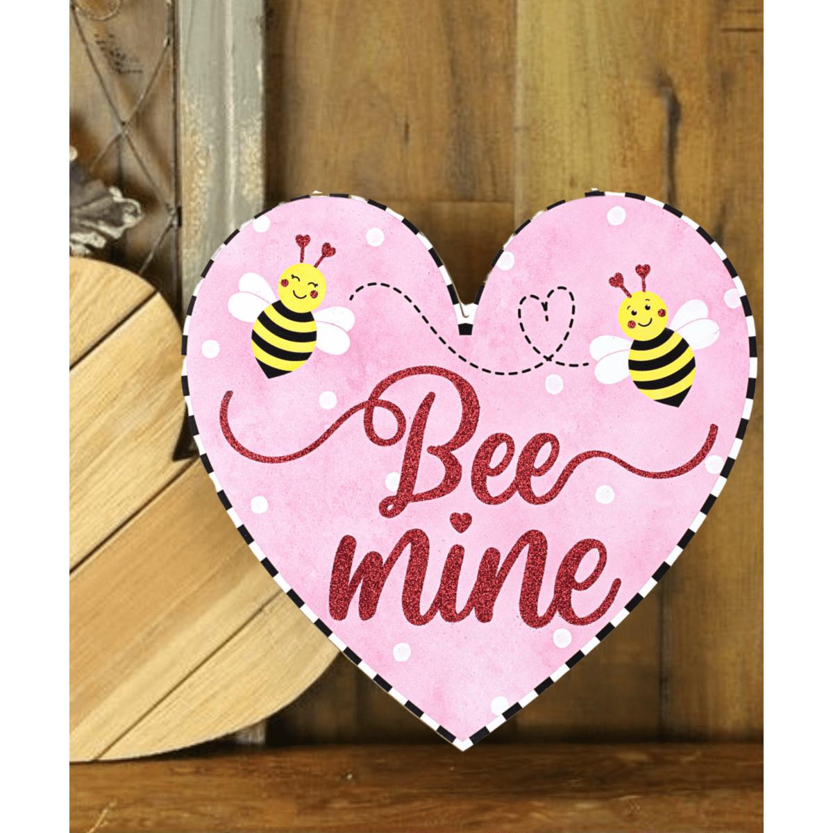 Shop For 12" Wood Heart Hanger Sign: Bee Mine