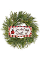 Shop For 12" Wood Sign: Ladybug Crossing