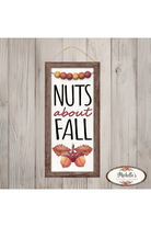 Shop For 12" Wood Sign: Nuts About Fall