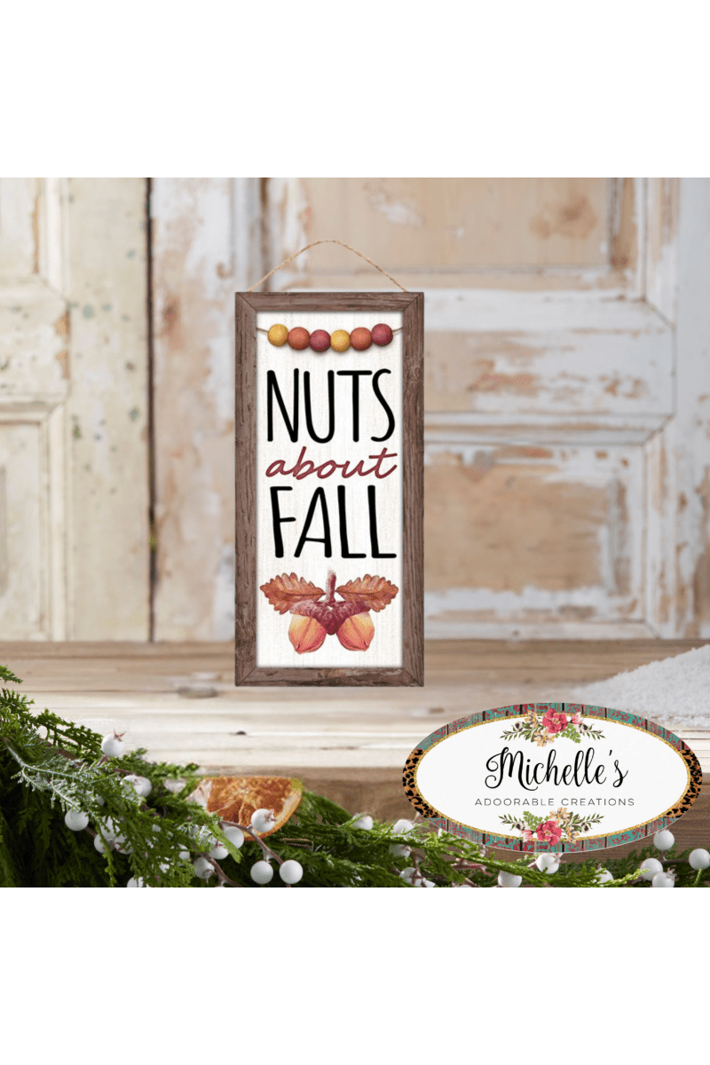 Shop For 12" Wood Sign: Nuts About Fall
