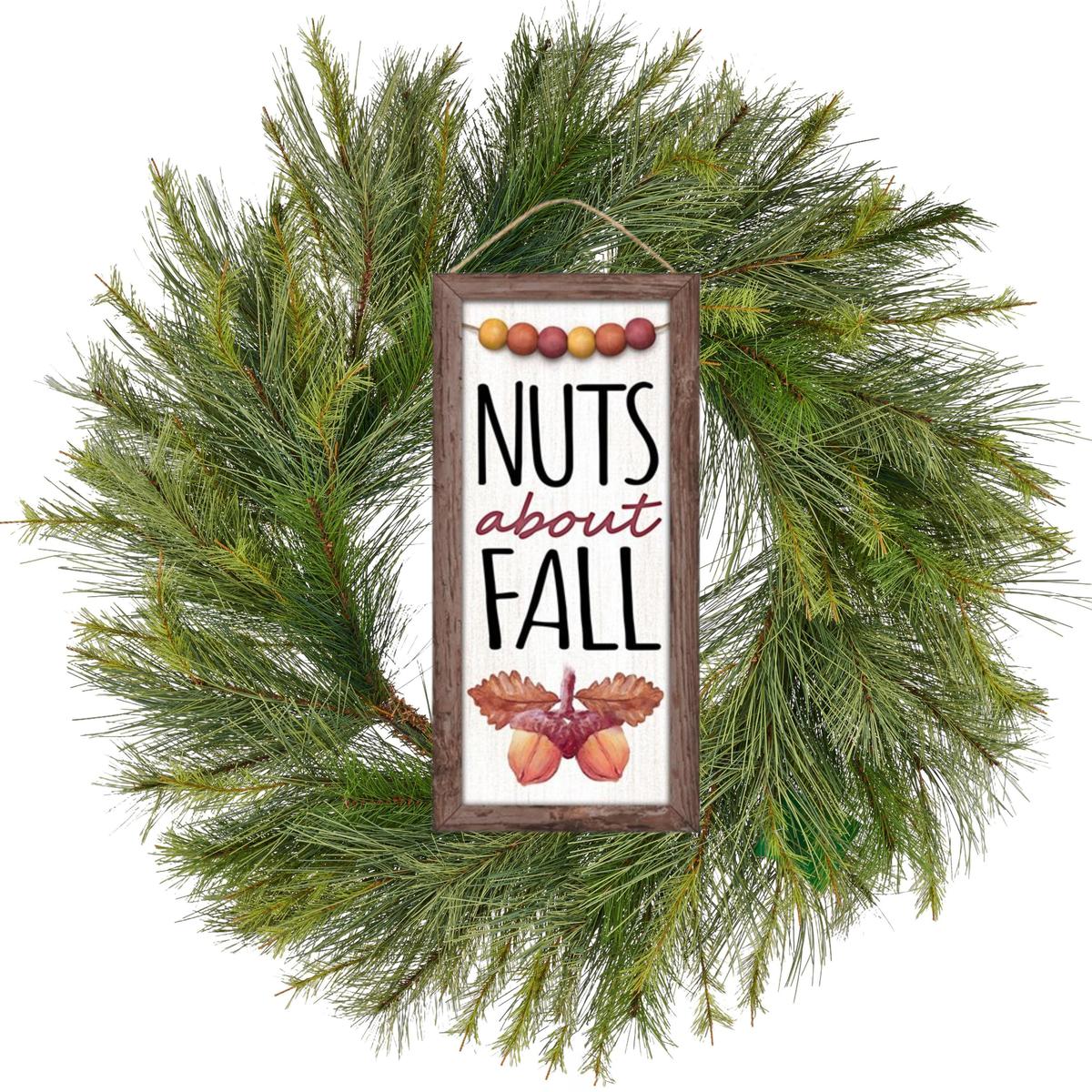Shop For 12" Wood Sign: Nuts About Fall
