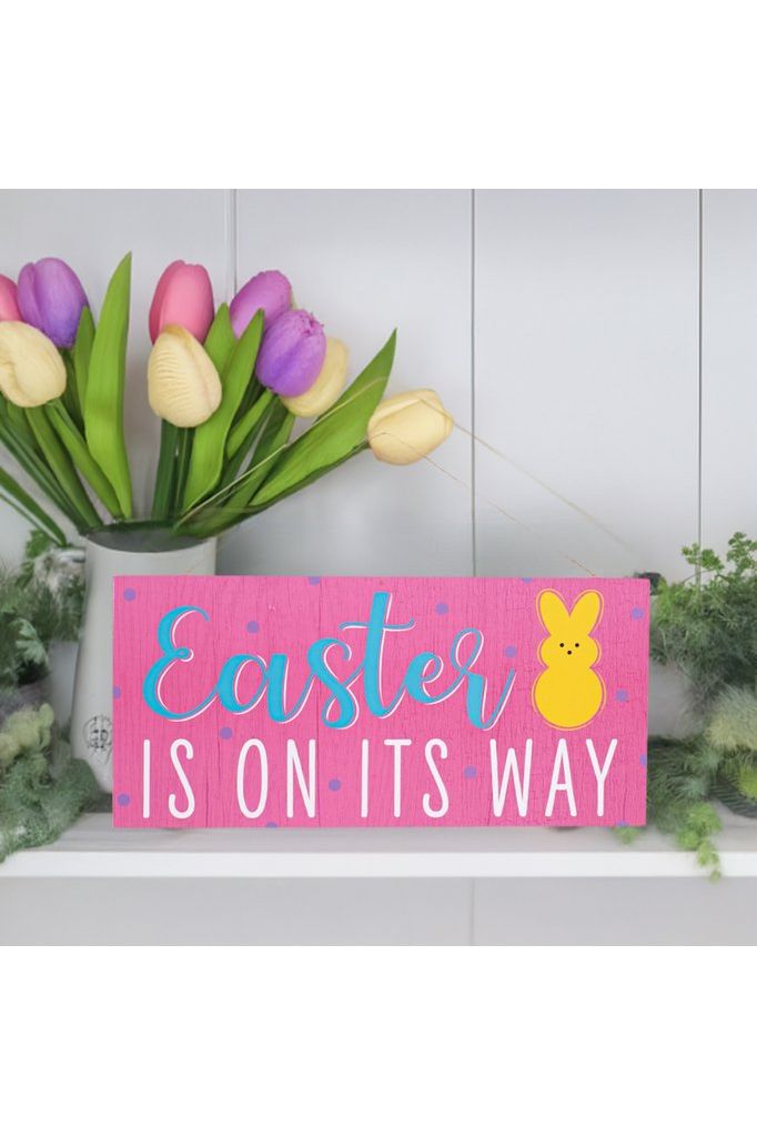 Shop For 12" Wooden Sign: Easter Is On Its Way at Michelle's aDOORable Creations