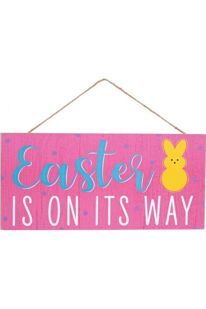 Shop For 12" Wooden Sign: Easter Is On Its Way at Michelle's aDOORable Creations