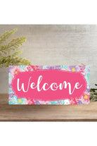 Shop For 12" Wooden Sign: Floral Welcome Sign