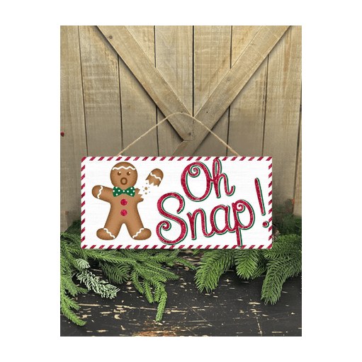 Shop For 12" Wooden Sign: Gingerbread Oh Snap