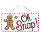 Shop For 12" Wooden Sign: Gingerbread Oh Snap